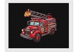 Fire Truck Shaped Diamond Painting