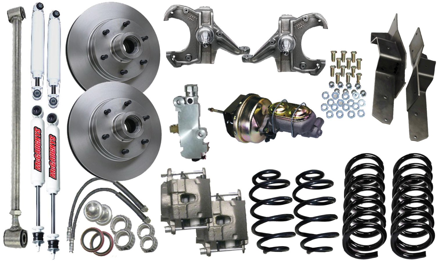 McGaughys Chevy C10 1965-66 3.5/5 Lowering 6 Lug Power Disc Brake Kit 7" Bst