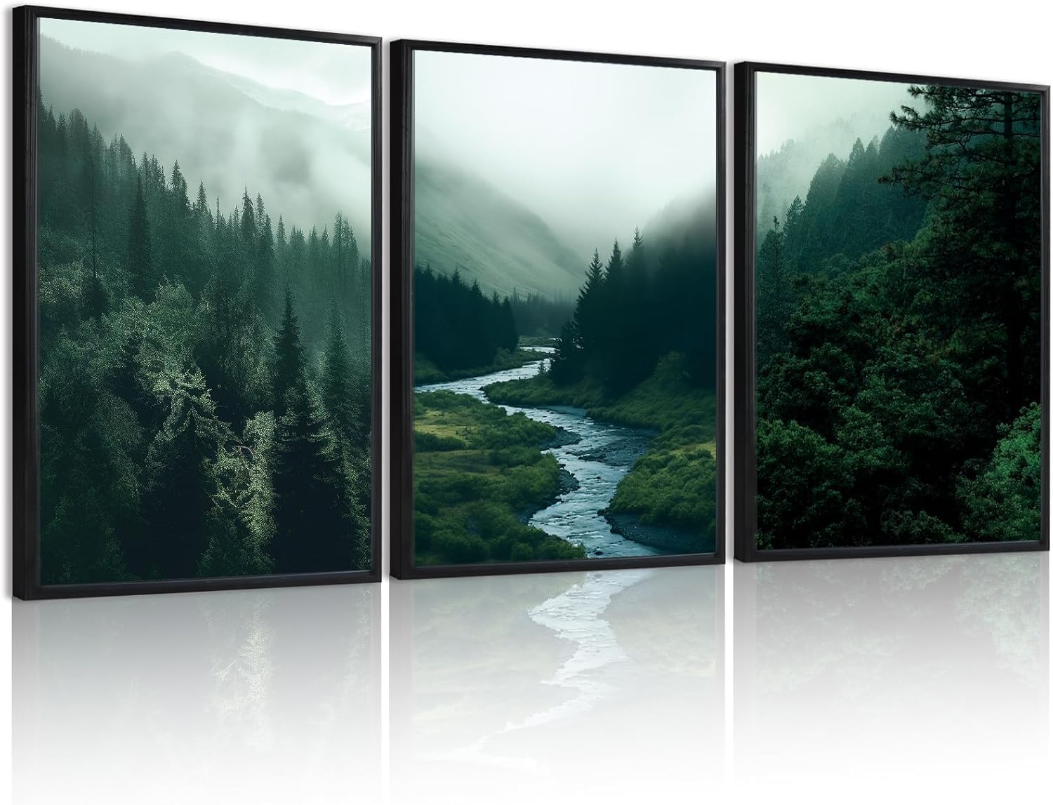 Ausril Large Abstract Green Gray Pastel Framed Canvas Wall Art,Neutral Landscape Wall Decor,Modern Watercolor Lake Artwork,Beige Textured Illustrations Art for Living Room,Bedroom,Office- 16"x24"x3 — view 27