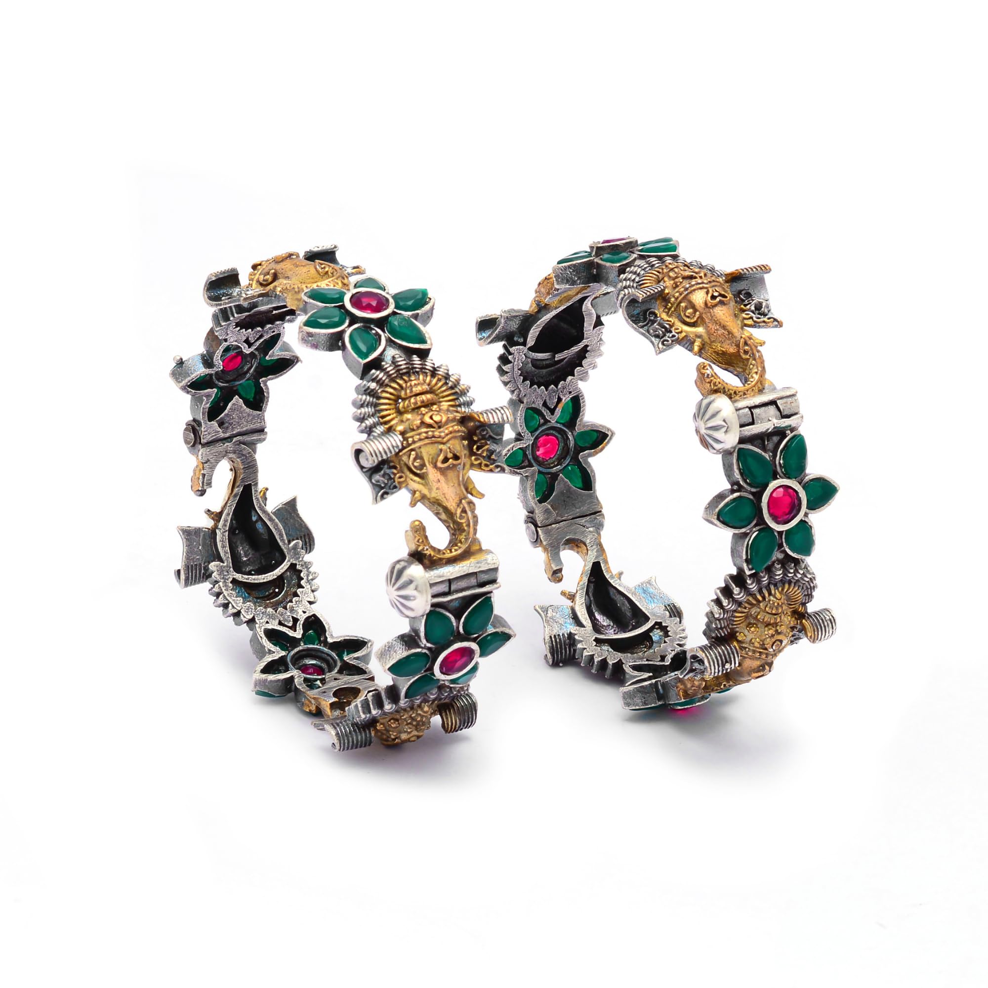 See full amazon price history chart for Tvayaa Art Silver Oxidised Dual Tone Bangles Ganesha Design Green Stones Studded Kada Bohemian Bracelet Traditional Jewellery For Girls & Woman (Package Includes-2 Piece Bangle) Tvayaa Art Silver Oxidised Dual Tone Bangles Ganesha Design Green Stones Studded Kada Bohemian Bracelet Traditional Jewellery For Girls & Woman (Package Includes-2 Piece Bangle) (B0CNXB6FL1) Amazon Price History, Amazon Price Tracker
