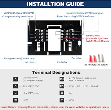 ELECTECK Digital Non-Programmable Thermostat, 1 Heat/1 Cool, Black