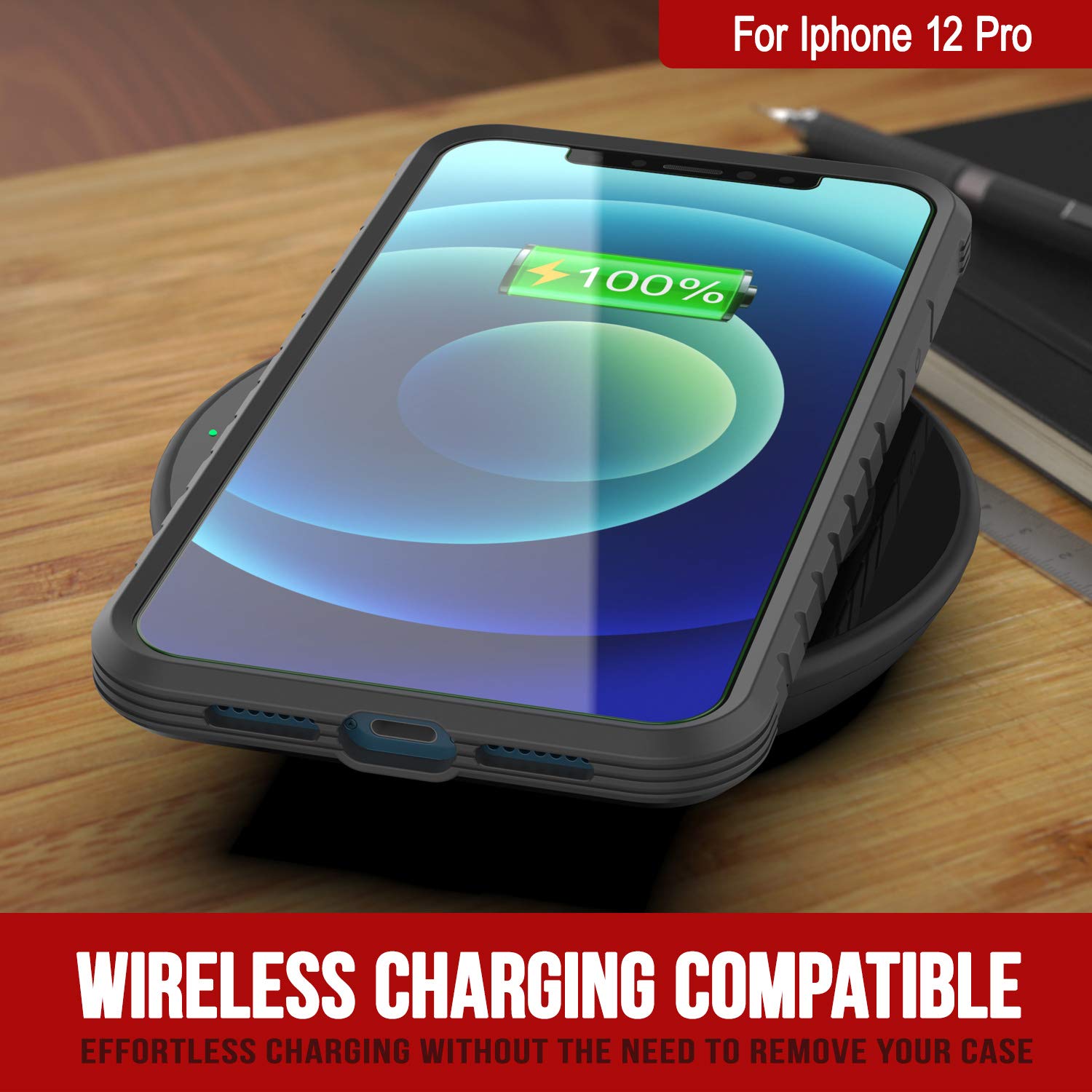 Punkcase Custodia IPhone 12 Mini Armor Stealth Con Telaio Alluminio E Retro Trasparente