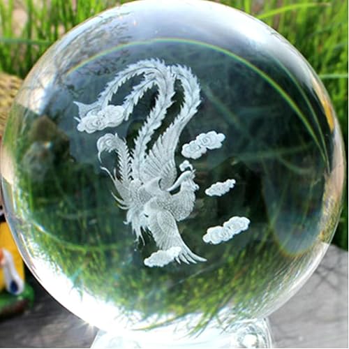 Miniatura 5 de Tianigo Baoding - Bolas de cristal de dragón y fénix, 2 unidades, para terapia de manos, alivio del estrés, bolas de ejercicio de mano, 2 unidades