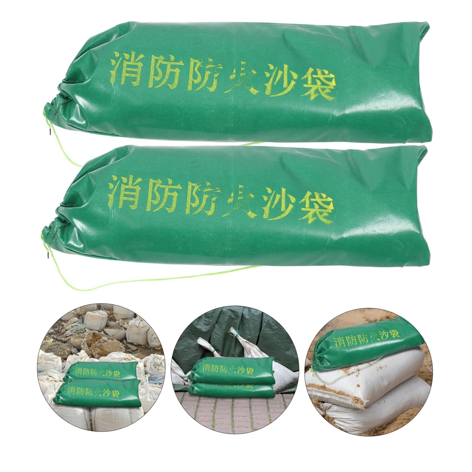Zerodeko 2Pcs Heavy Duty Flood Control Sandbags Reusable Water Barrier Bags for Outdoor Protection Flooding Prevention Sandbags for Emergencies and Hurricanes