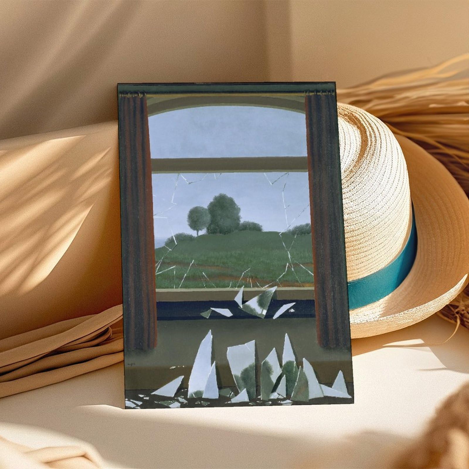 WCYB La Clef Des Champs Nerka Magritte Surrealizm wydruki plakat na płótnie Deco obrazy ścienne do biura salonu bez ramki 40,6 cm szer. x 61 cm W