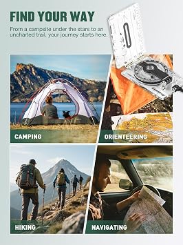 Advanced Orienteering Compass for Hiking & Navigation