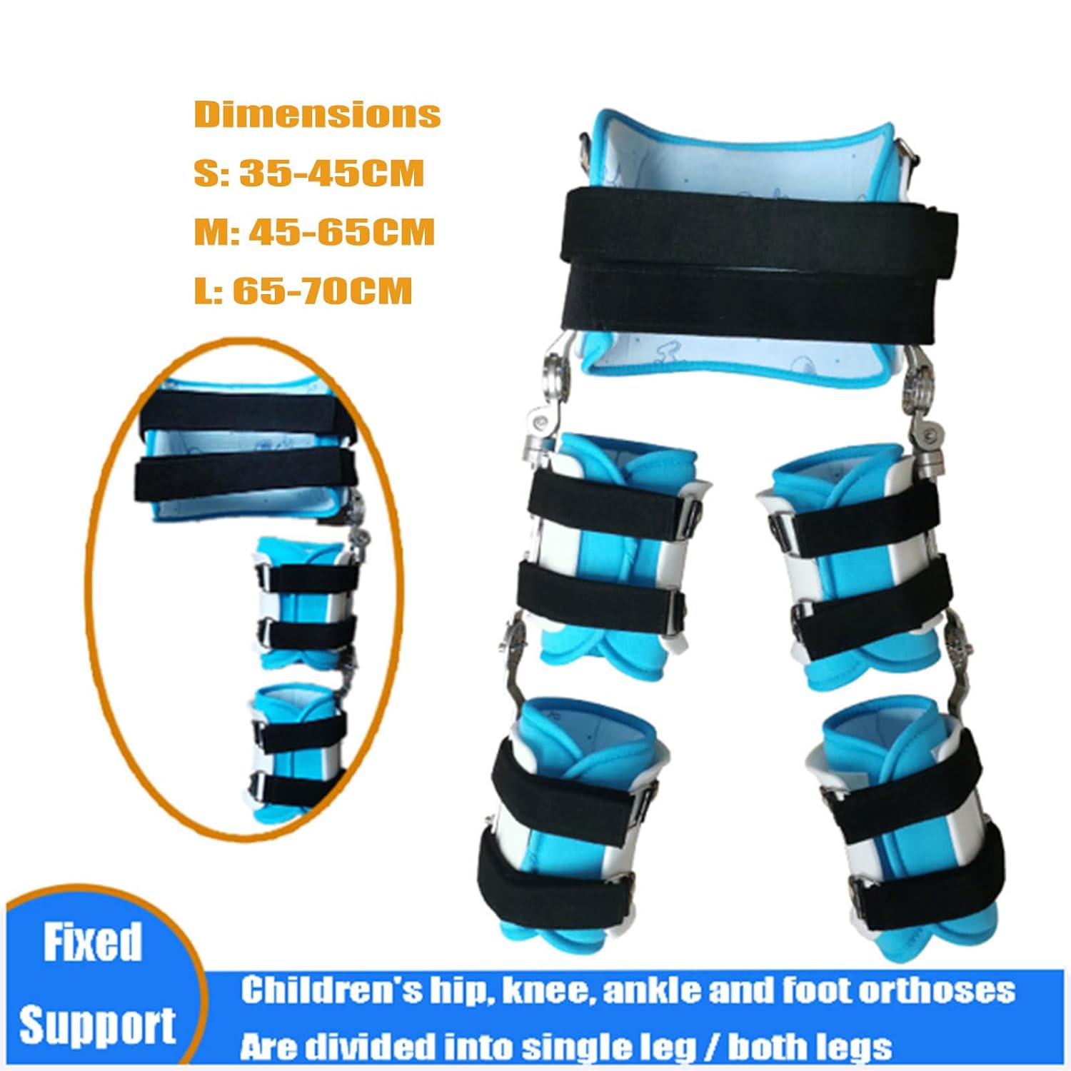 Child Hip Abduction Brace, Children's Hip Stabiliser Support Brace, Stabiliser Corrector Support Brace Hinged Hip Abduction Orthosis,Left and Right Leg,L