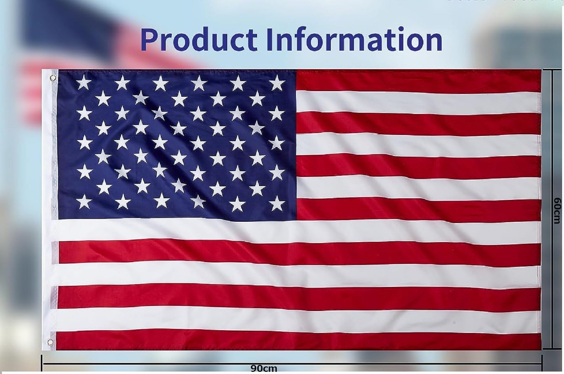 Amazon.co.jp: アメリカ国旗 USA 星条旗 2枚セット 60×90cm 米国