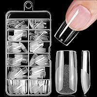 Vista 16 de 240 puntas de uñas de gel extra cortas, uñas postizas de almendra, uñas postizas transparentes, uñas cortas XS de almendra, puntas de uñas