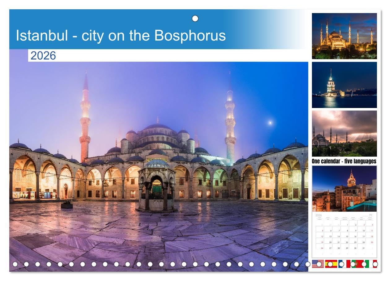 Istanbul - city on the Bosphorus (Monthly Wall Calendar 2026 16.5" x 23.4" (open)), CALVENDO 14 Month Calendar