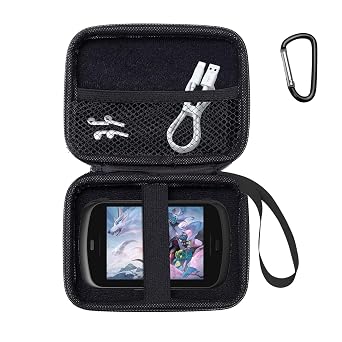 YAJOJO Carrying Case for Anbernic RG Slide Handheld Game Console- Hard Shell Protective Carrying Case, Portable Travel Storage Bag with Wrist Strap& Carabiner | Anti-scrathes&Shockproof,Grey