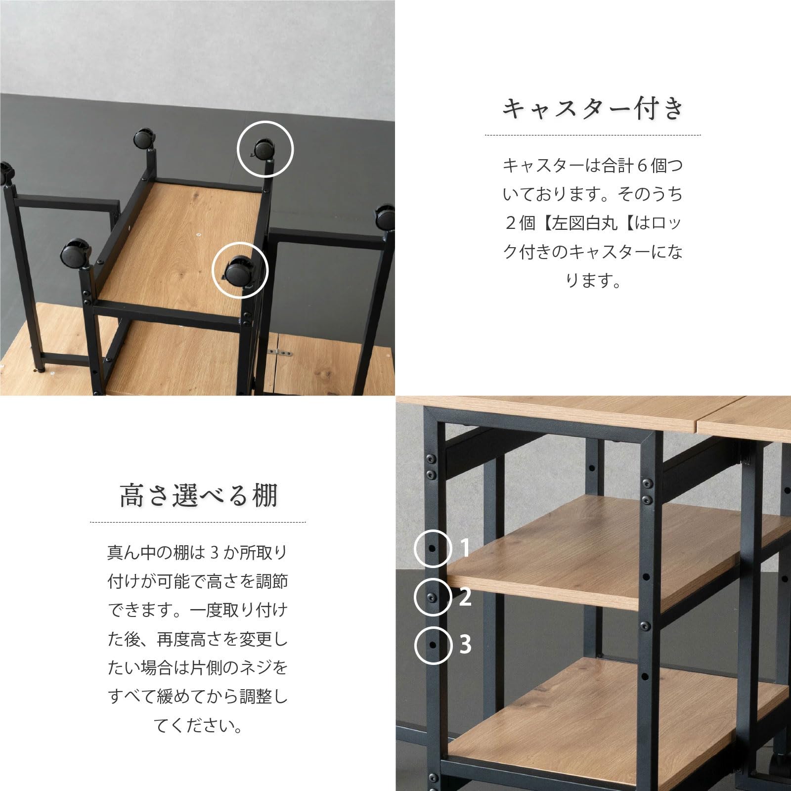 Amazon.co.jp: バタフライワゴン キャスター付き 折りたたみワゴン 幅