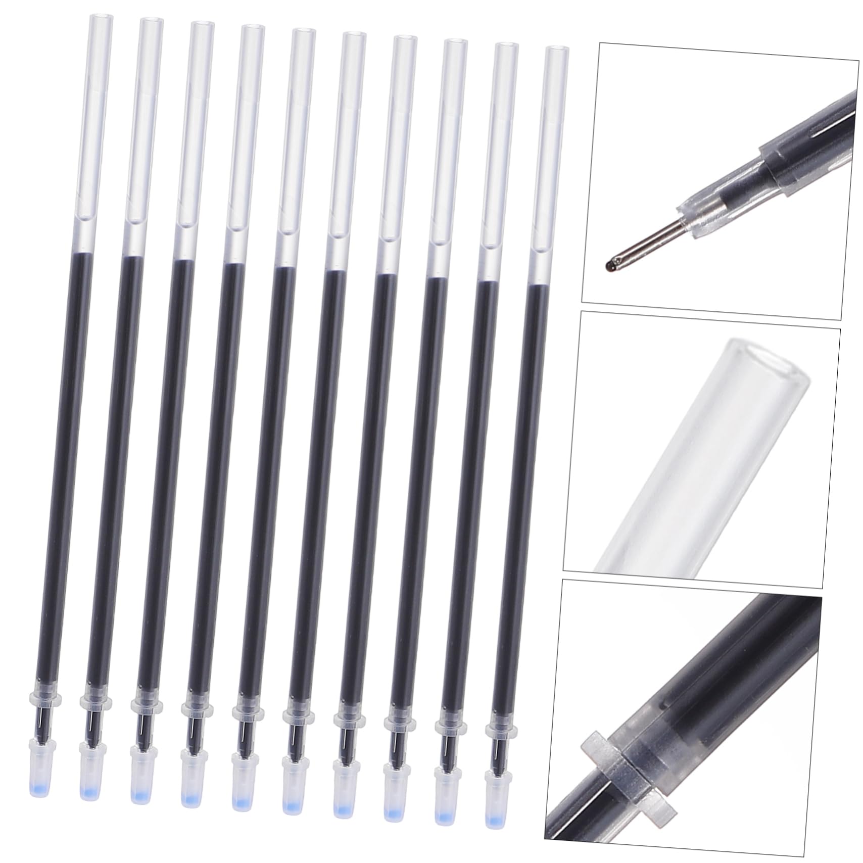 MAGICLULU Ricariche per Penne a Inchiostro da 3 Set Ricariche per Penne in Gel da 0 5 Mm Set per Uso Quotidiano Inchiostro Fluido Scrittura E Sottile 100 Pezzi*3