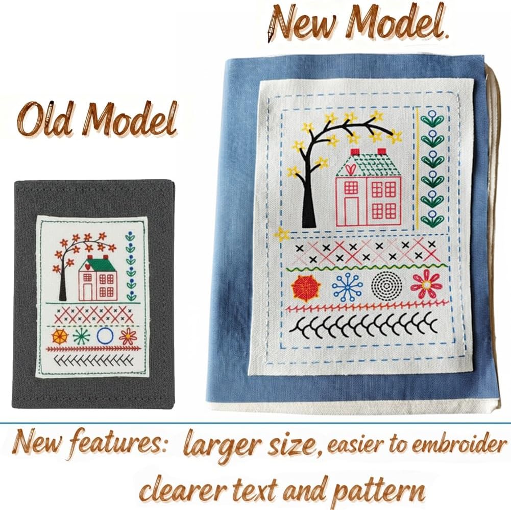 New The Ultimate Embroidery Learning Book, DIY Stitch Book with 106PCS Tools Set, Embroidery Stitches Books Kit for Beginners Adults, Hand Emb Patterns with Accessories, Sewing Projects Guide