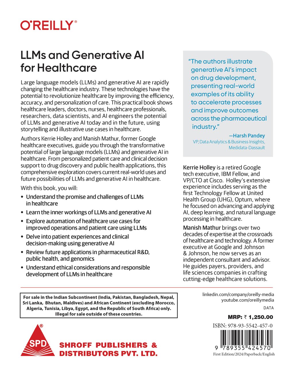 LLMs and Generative AI for Healthcare: The Next Frontier (Grayscale Indian Edition) 1