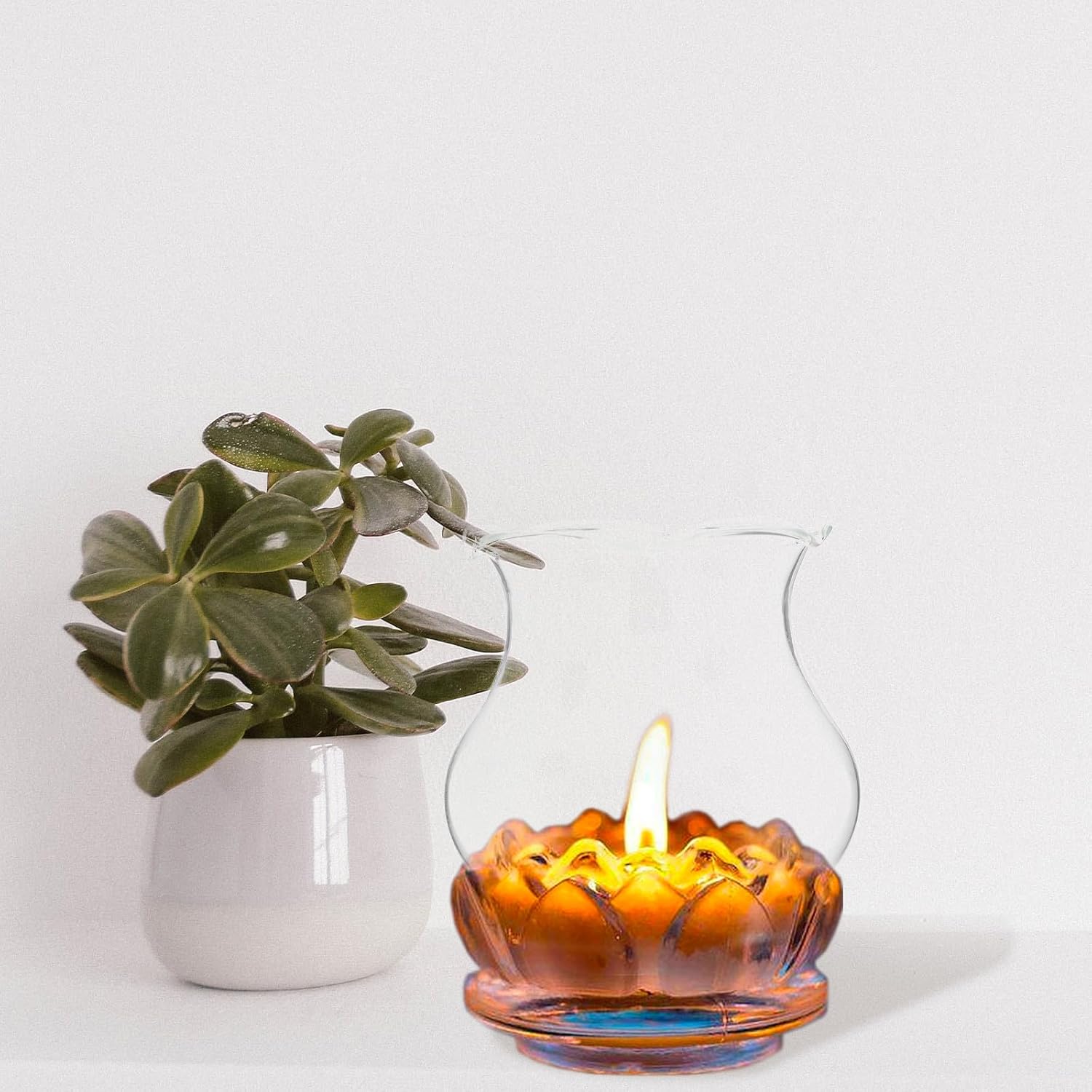 Replacement Small Glass Kerosene Lamp Shade Oil Lamp Chimney Glass Cover Easy Installation Heat-resistant Material for Home Decor and Use