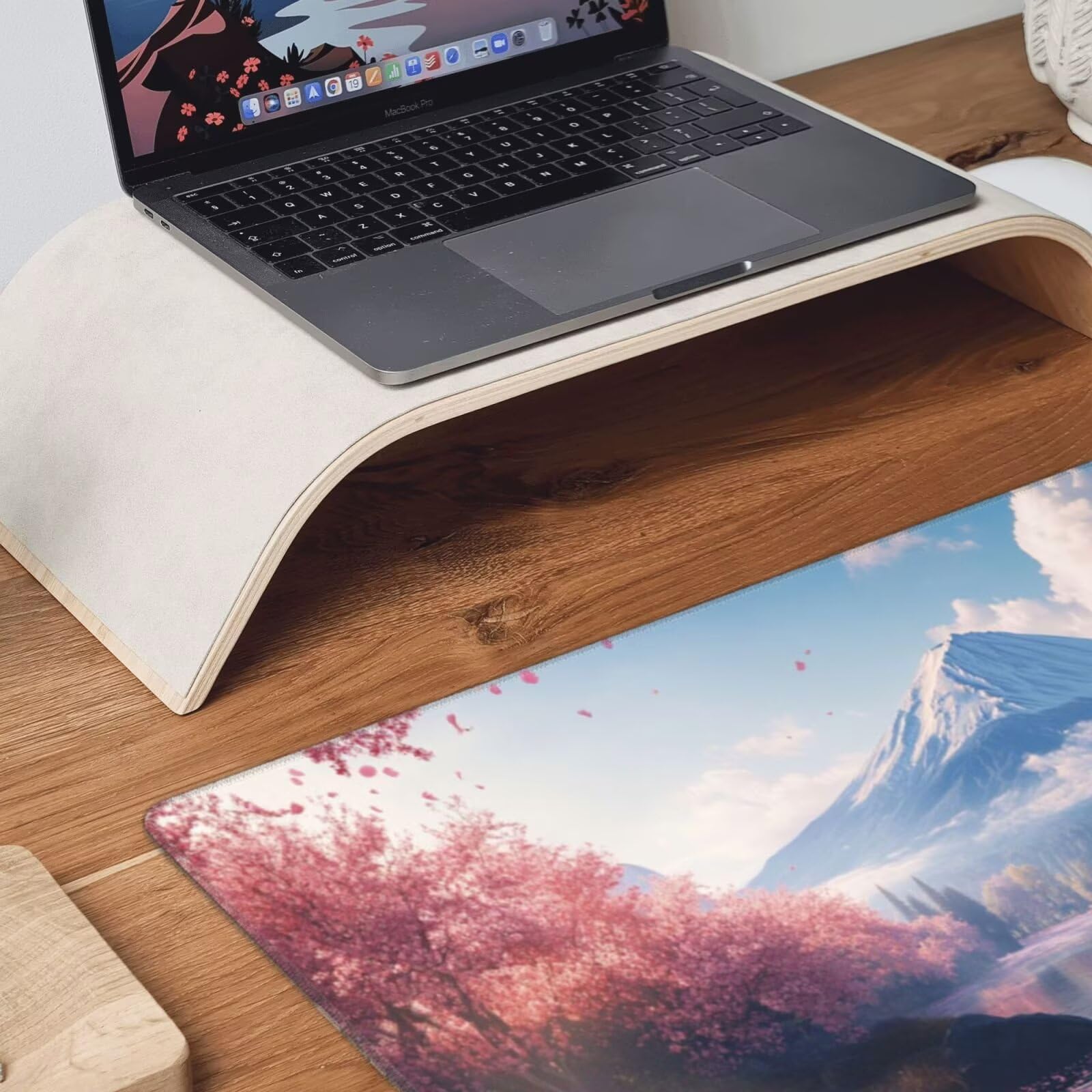Różowa podkładka pod mysz XXL krajobraz mata na biurko 1600 x 800 x 3 mm zmywalna podkładka do gier na laptopa, z antypoślizgową gumową podstawą do gier, PC, pracowników biurowych Y1067