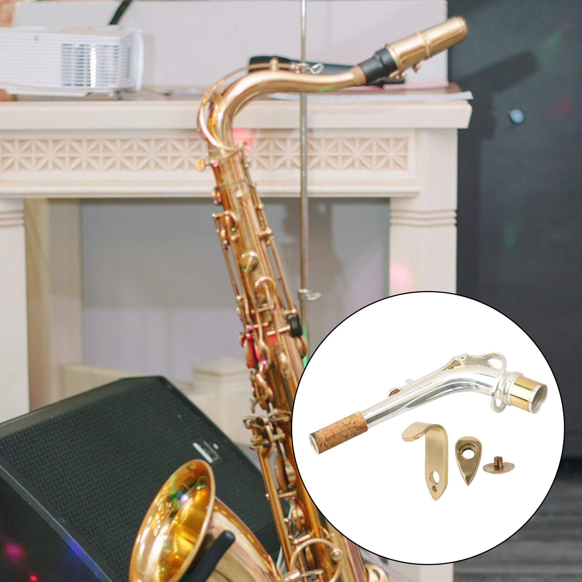 Amazon.co.jp: Yibuy Eフラット アルトサックス エルボーネック 24.5mm