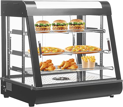 Miniatura 9 de Calentador de alimentos comercial para encimera, calentadores de pizza, pantalla de pastelería, calentador de hamburguesa para bufé, restaurante,