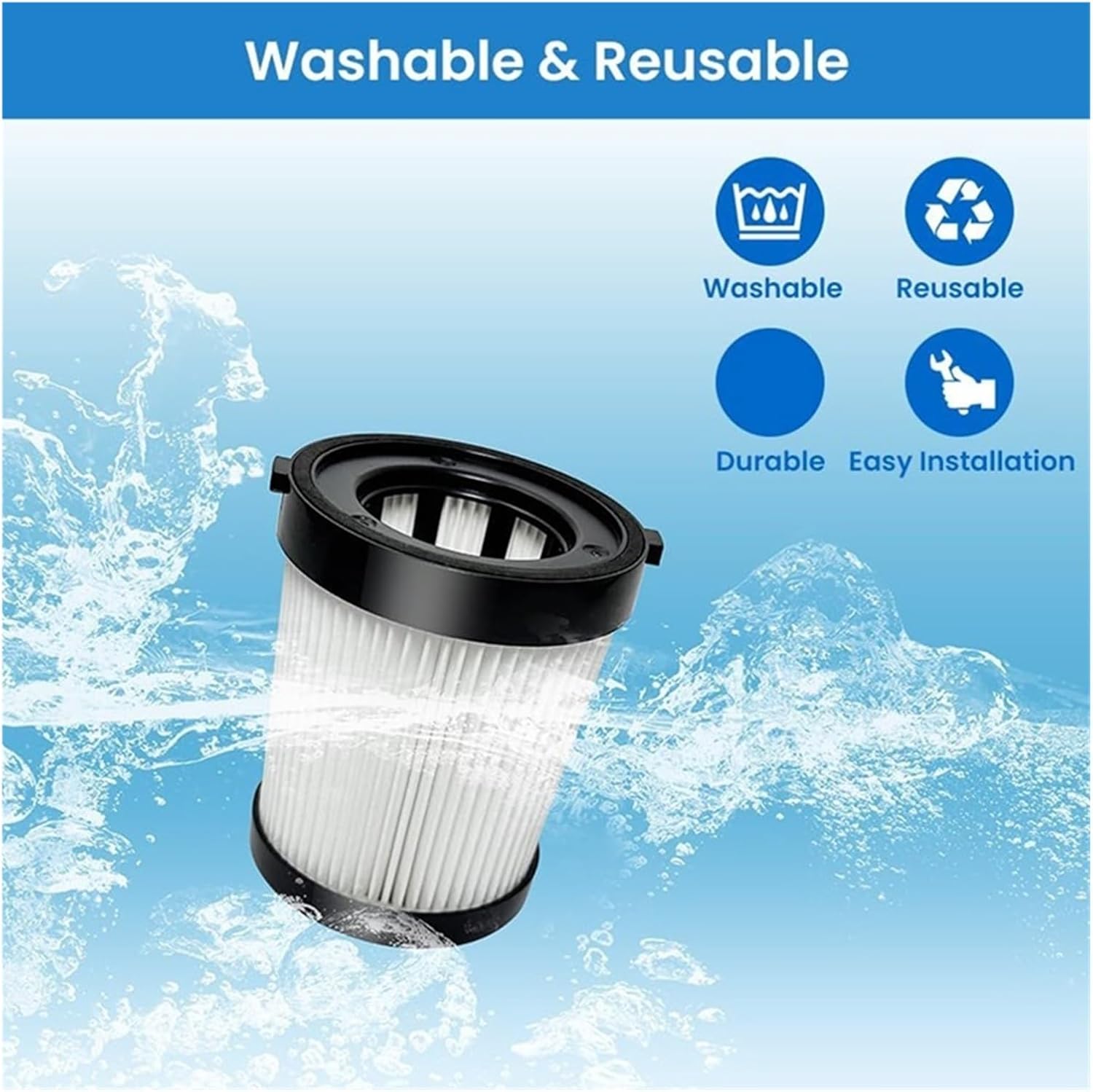 Acuum Filter ，Compatible For Fabuletta， FSV001,FSV101, G160&G165, 202 Cordless Stick Vacuum Cleaners