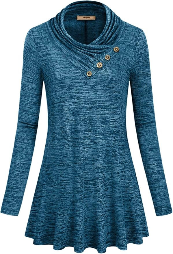 Women's Long Sleeve Cowl Tunic
