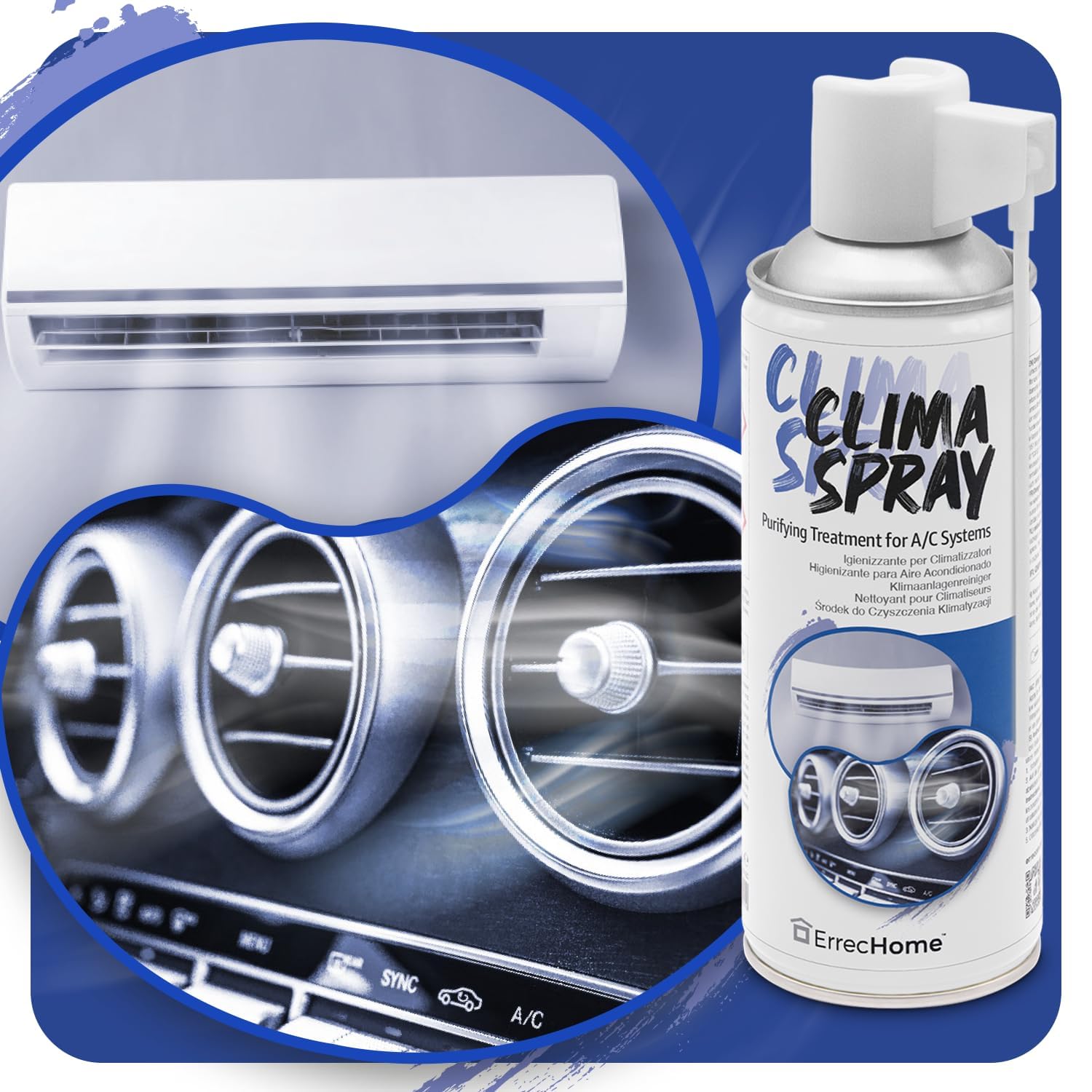 ErrecHome Evaporator Cleaner, Pulitore per climatizzatore, 400 mL, Il pacchetto può variare