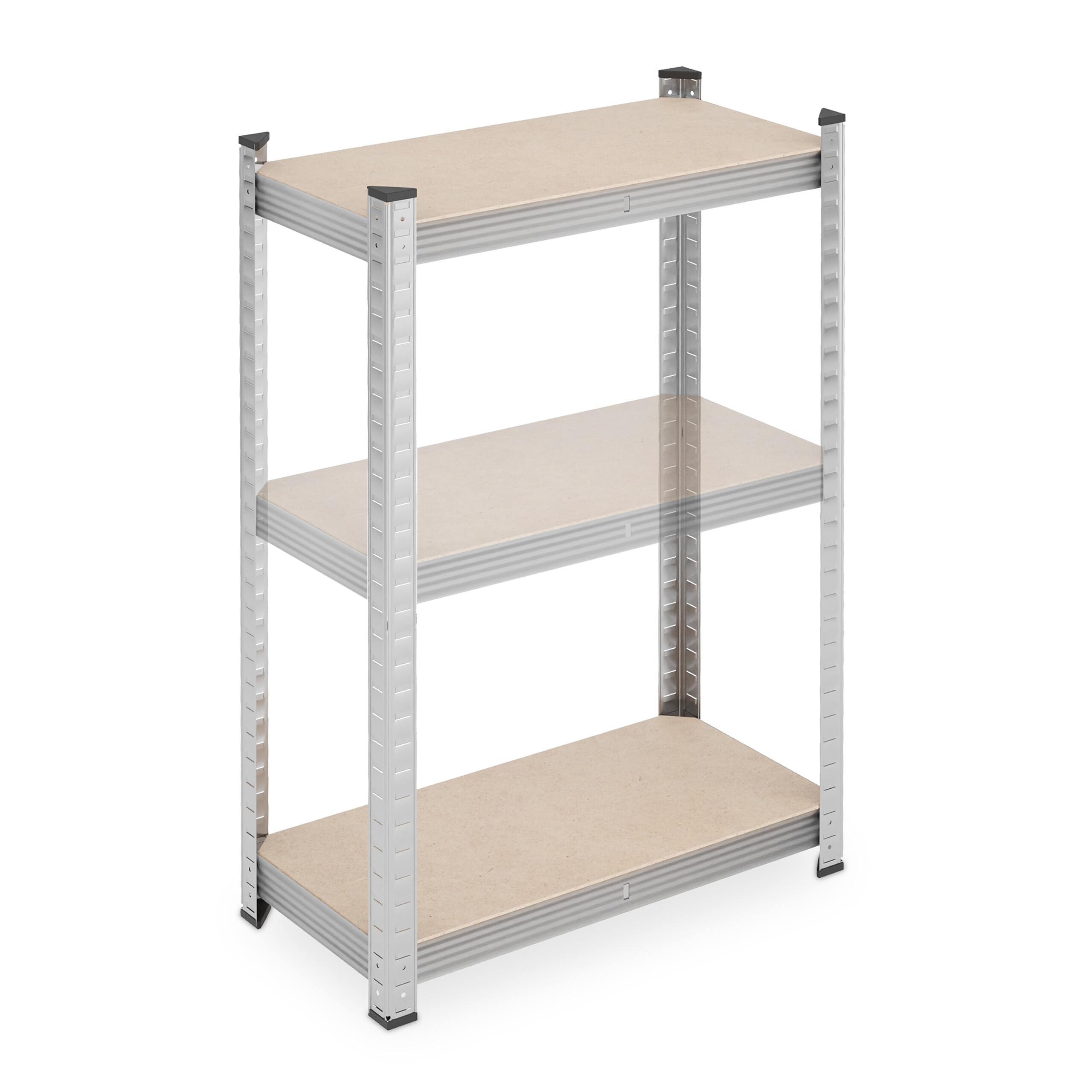 Relaxdays Schwerlastregal 2er Set, HxBxT: 180x60x30 cm, Stahl, Silber