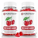 PUREFINITY Tart Cherry Gummies - Uric Acid Flush for Joint Relief & Recovery, Raw Juice Extract Antioxidant - Non-GMO, Gluten Free, Vegan, 60 Count (Pack of 2)
