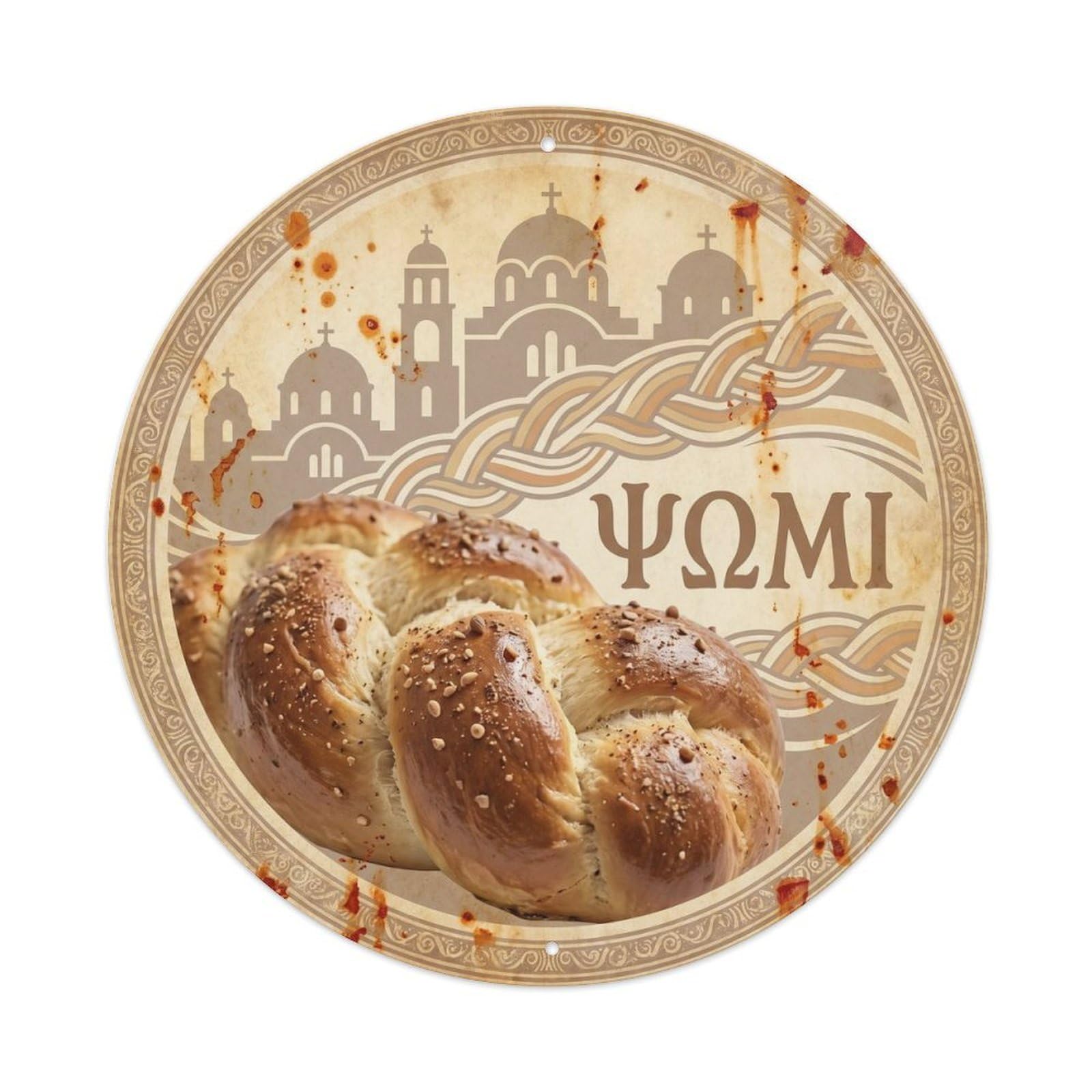 Bakery Bread Mediterranean Bakehouse Vintage Travel Metal Tin Sign