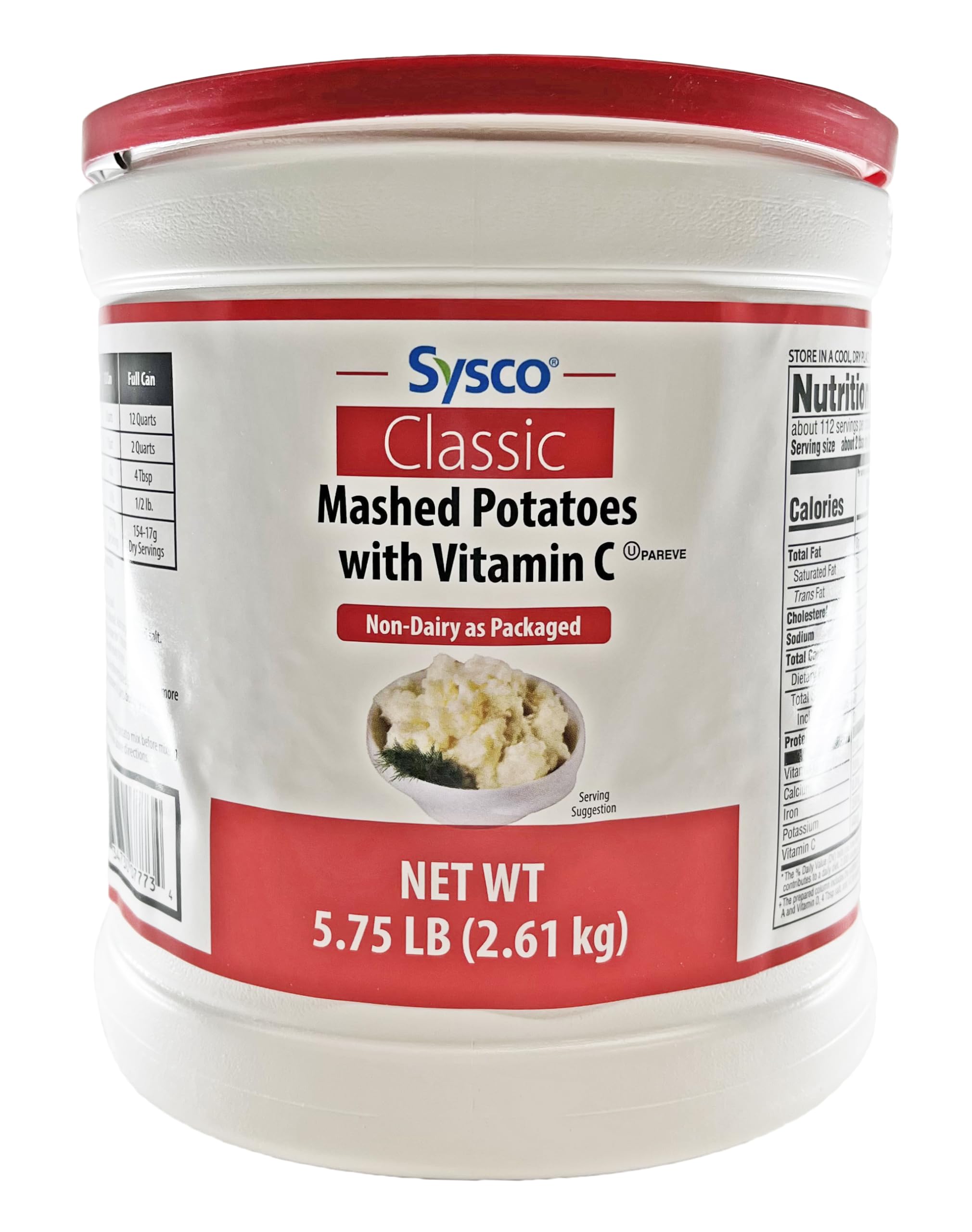 Sysco Classic Dehydrated Mashed Potato Granules With Vitamin C | Kosher | 5.75 LB