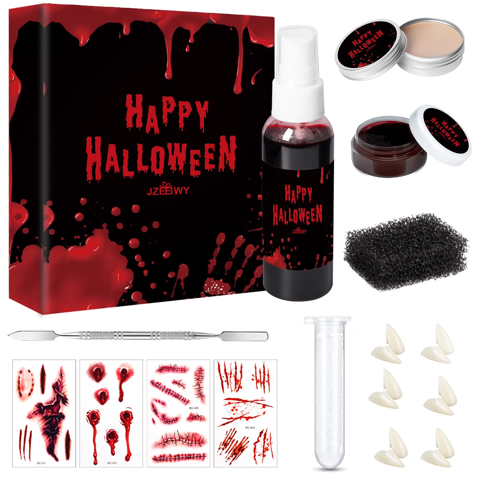 Maquillaje de Halloween para efectos especiales para crear falsas sangre modelado cicatriz cera Stiple esponjas espátula herramienta