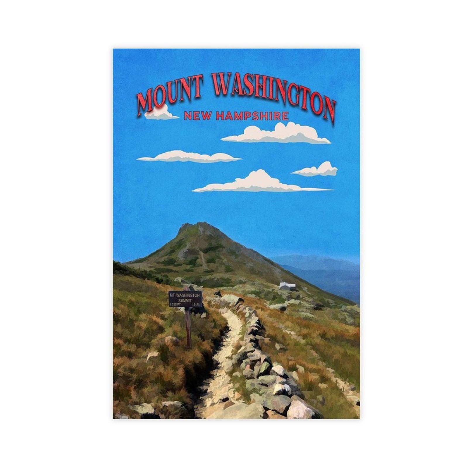 Bareronor Washington Mountain View Canvas Poster Bedroom Decor Landscape Office Room Decor Gift 12" L X 18" W
