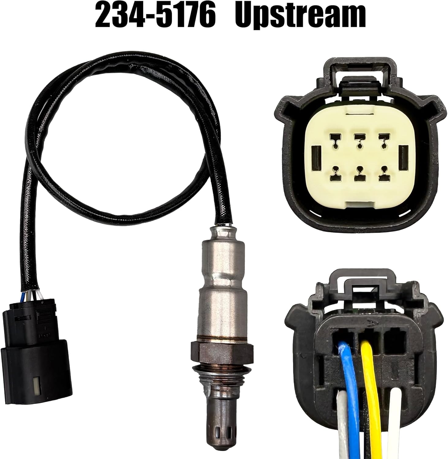 Upstream Oxygen Sensor Compatible with Ford Escape 2.5L, Fusion 2.5L, Transit Connect 2.5L, F-150 3.5L/5.0L, Mustang 5.0L/5.2L & More (2014-2020) Replaces 234-5176, 250-25119, EJ5Z9F472A