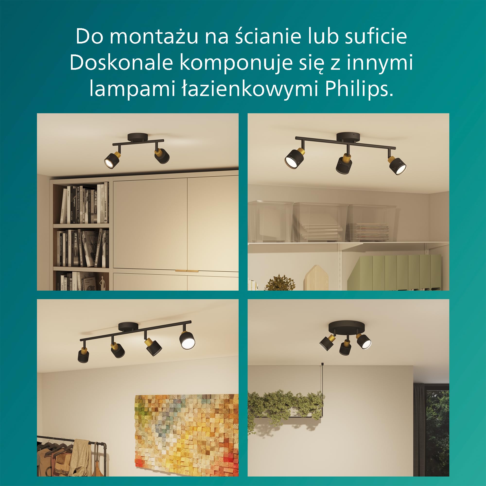 Philips Niall Spot 1 głowica GU10 nie wchodzi w zakres dostawy, mosiądz, IP20