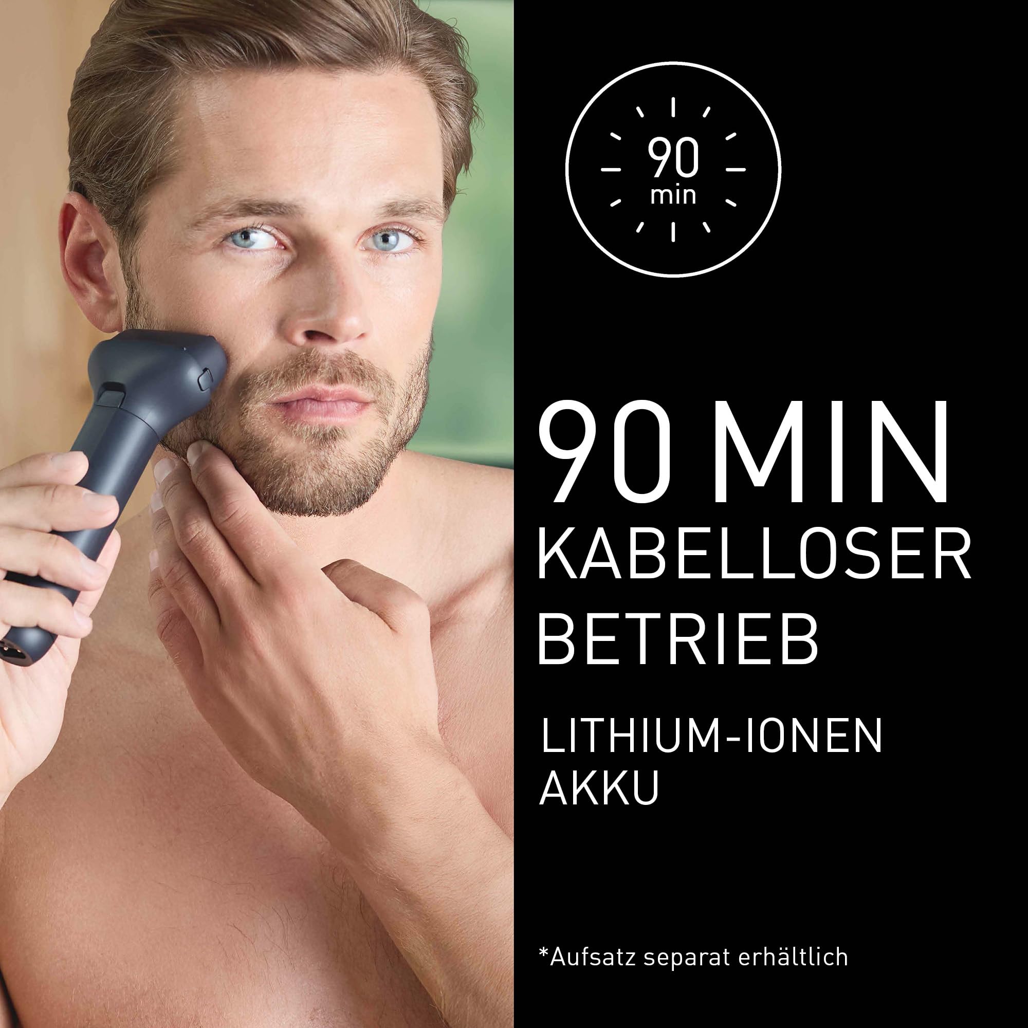 Panasonic Multishape ER-CBL1 Handstück, Lithium-Ionen-Akku, Schwarz
