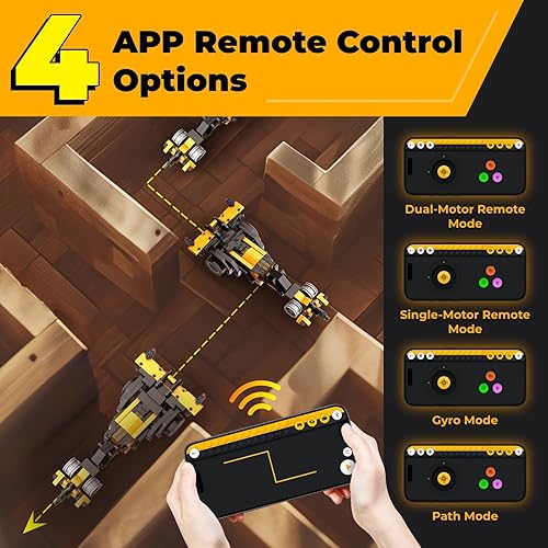 Miniatura 5 de Robot R - Kit de construcción de robot 4 en 1, juguetes de codificación STEM con control remoto, regalos educativos para niños y niñas de 6 a 12