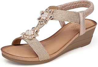 Wedge Sandals for Women Dressy: Summer Low Wedges Comfortable Open Toe Sandals