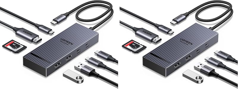 Revodok Pro USB C Hub for Laptop 8 in 1 MacBook 4K 60Hz HDMI (Pack of 2)