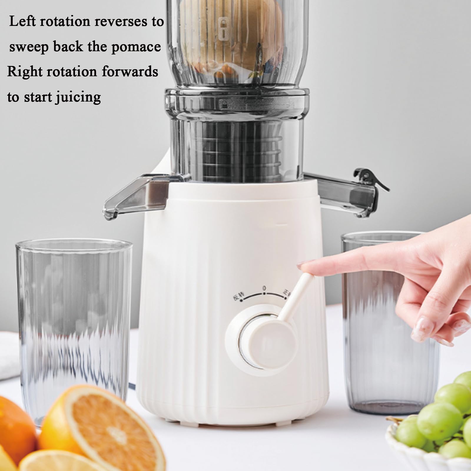 Centrifugeuse 250 W, Jus Pur À 98%, avec Séparation du Jus, Grand Diamètre 104 Mm, Récipient De 1 Litre, Interrupteur À Une Touche, pour Agrumes, Oranges Et Fruits