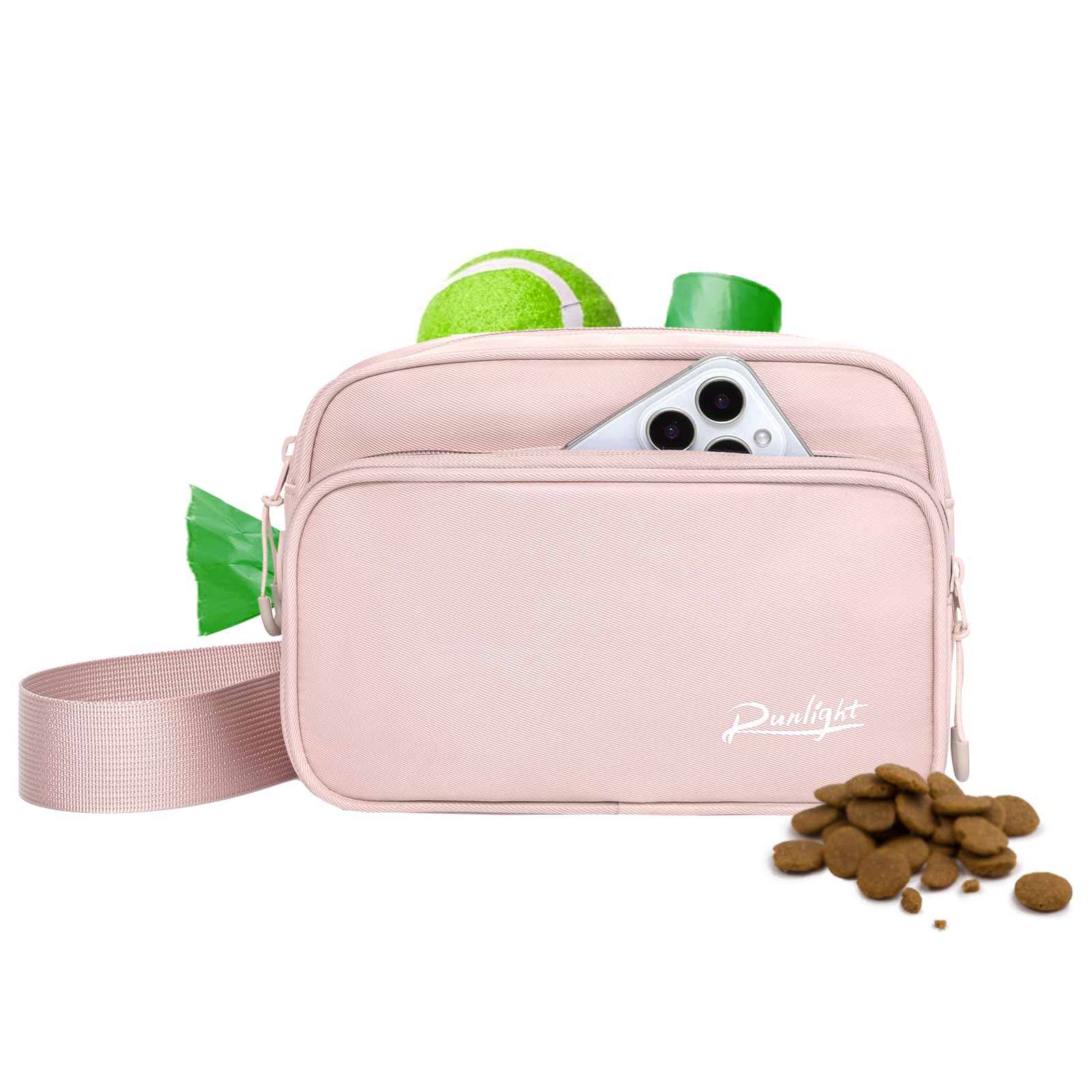 Runlight Borsa Per Addestramento Per Cani, Cintura In Vita E Borsa A Tracolla Con Sacchetto Per Escrementi, Borsa Per Cuccioli E Allenamento (Kaki)