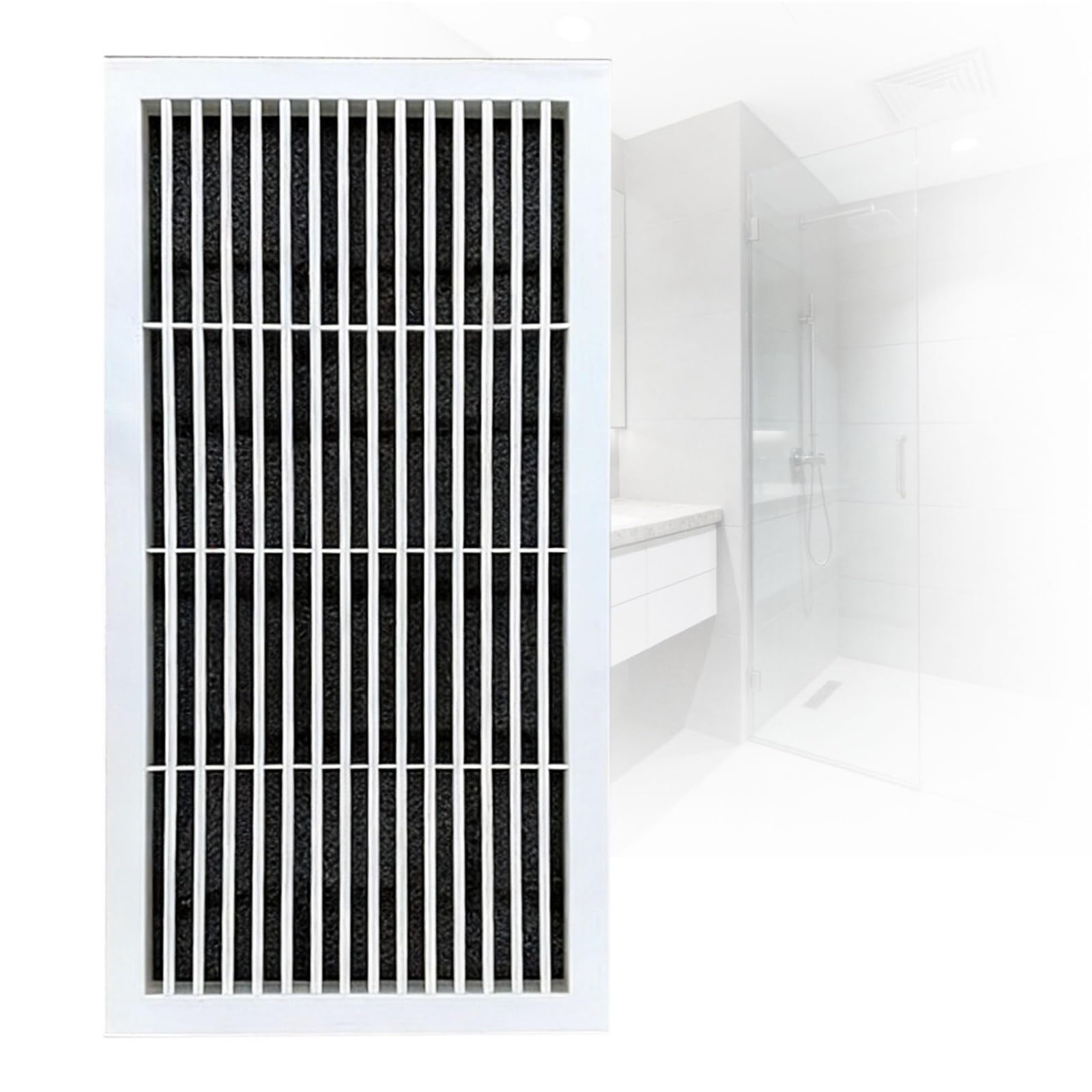 Grille d'air de retour à flux constant avec porte-filtre anti-poussière