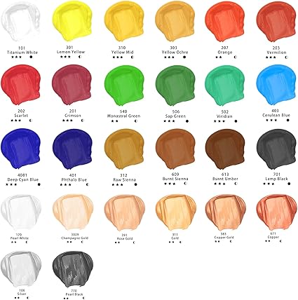 Artecho Skilled Acrylic Paint, Gold ( 120ml / 4.05oz ) Tubes, Artwork Craft Paints for Canvas Portray, Rock, Stone, Wooden, Material, Artwork Provides for Skilled Artists, Adults, College students, Children