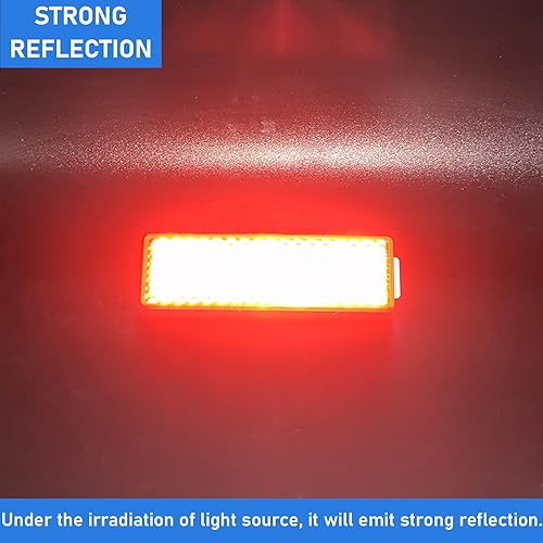 Miniatura 7 de Reflector 76X22mm autoadhesivo rectángulo de seguridad impermeable para entrada de buzón remolque