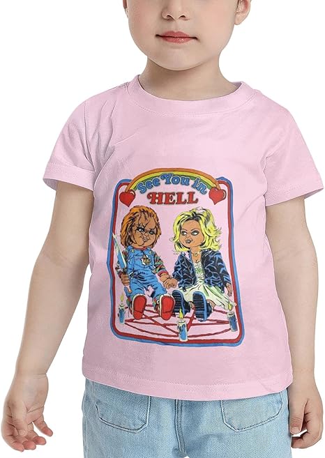 Amazon Co Jp キッズtシャツ 子供服 ティーシャツ チャッキー チャイルドプレイ ホラー映画 綿100 半袖 トップス 2 6歳 キッズ 幼児 カットソー 男の子 女の子 キッズ服 インナーシャツ 短袖 抗菌防臭 丸い襟 柔らかい おしゃれ 寝間着 2t 6t ホーム キッチン