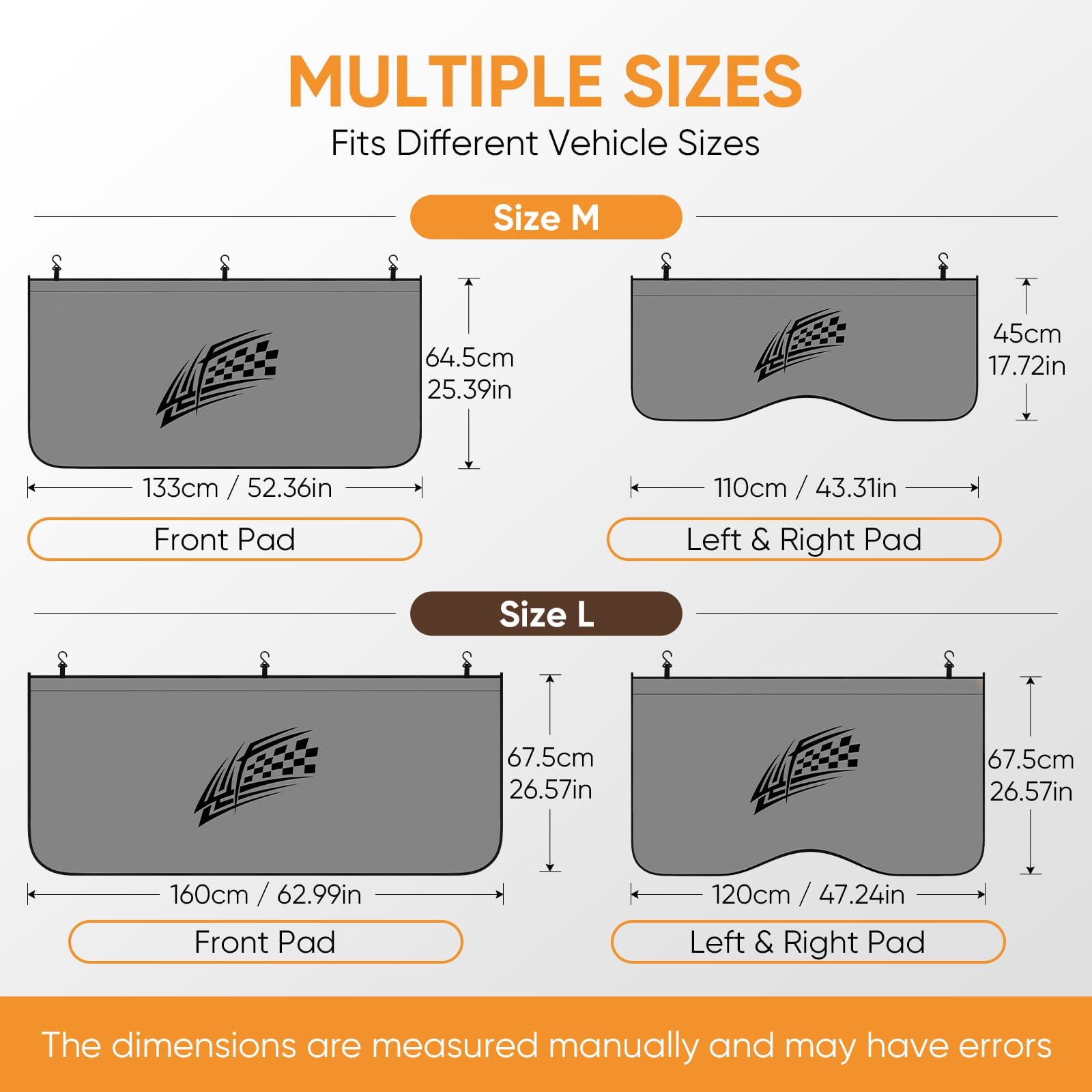 Fender Covers for Mechanics,3 Pcs Microfiber Leather Fender Protector Mats with Stronger Magnets & Hooks for Mechanics Sedans,Trucks and SUVs Gray M - 3