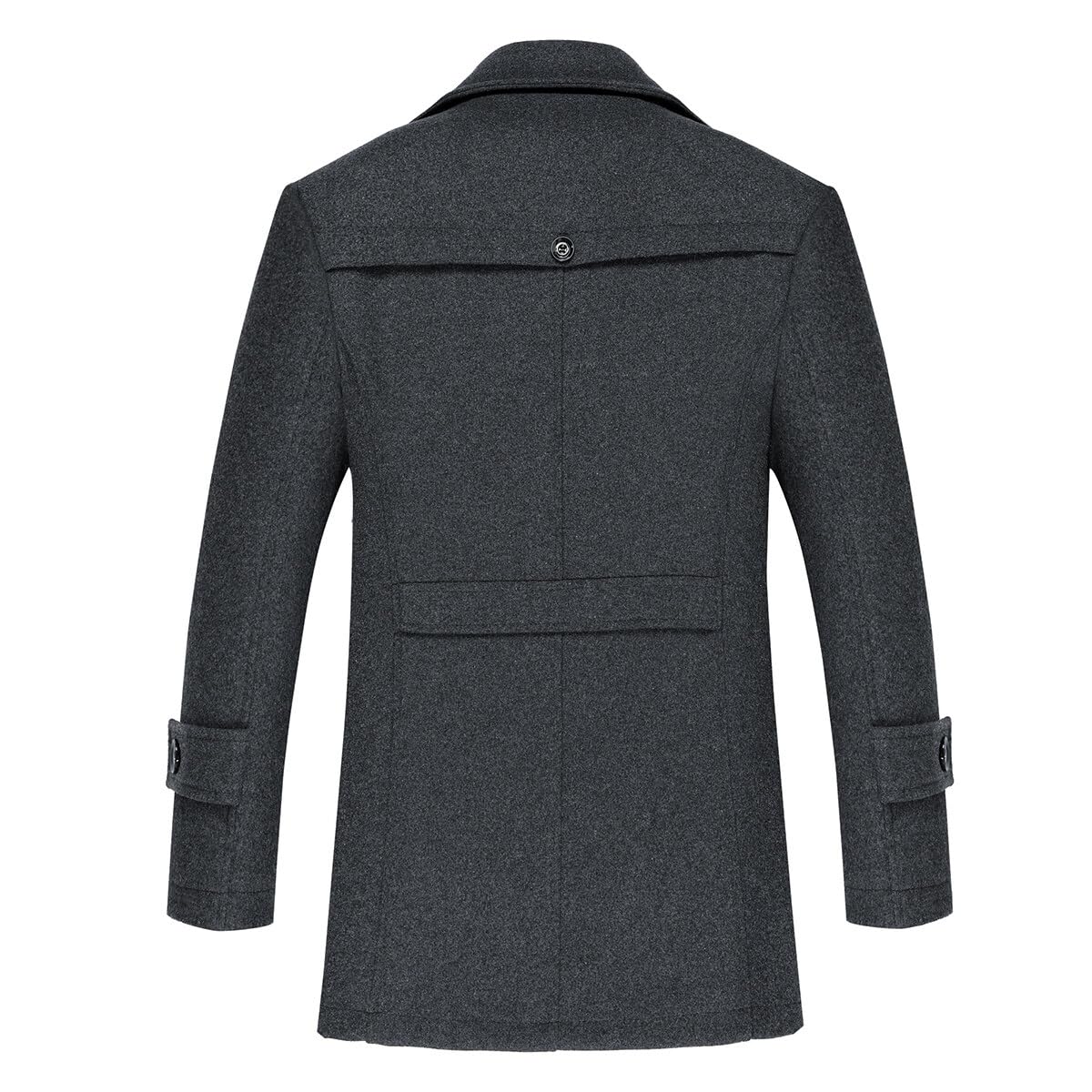 Allthemen Trench Corto Invernale da Uomo Trench di Lana Cappotto Spessa e Sottile Soprabito Parka Giacca a vento Giacca con risvolto