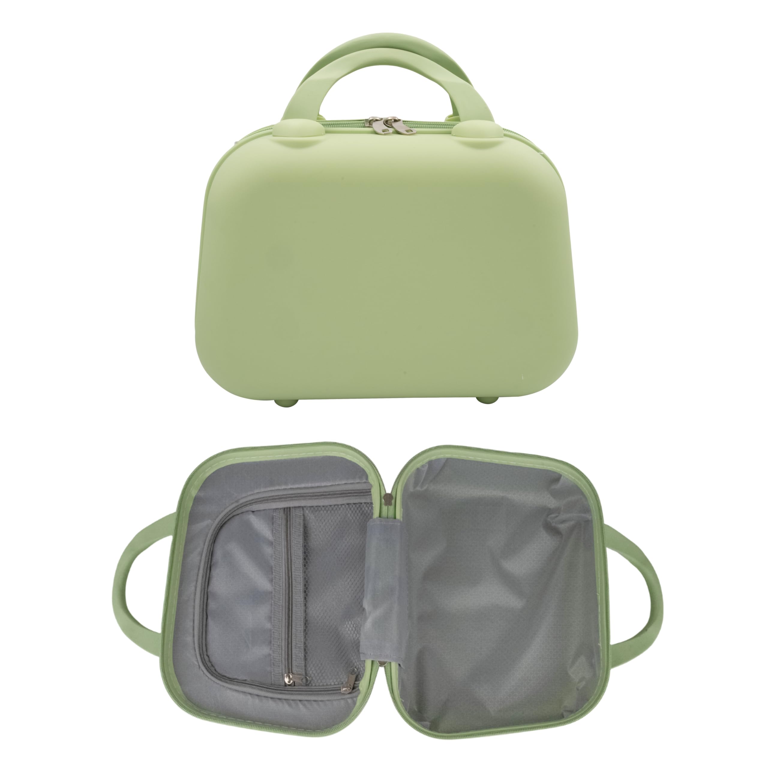 Lucazzi Travel Makeup Bag for Women, Large Travel Toiletry Bag for Cosmetics, Skincare - 12 Inch Hard Shell Cosmetic Case (Mint)