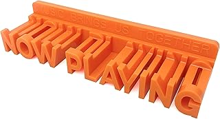 WPESI Now Playing Vinyl Record Stand Wall Mount,Vinyl Record Wall Mount Display Vinyl Wall Mount Albums Hanging Vinyl Record Wall Record Display Storage Holder (Orange)