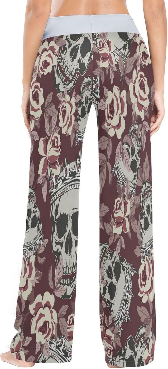 ALAZA Women's Grunge Human Skulls Sleep Pajama Pant : Clothing, Shoes & Jewelry