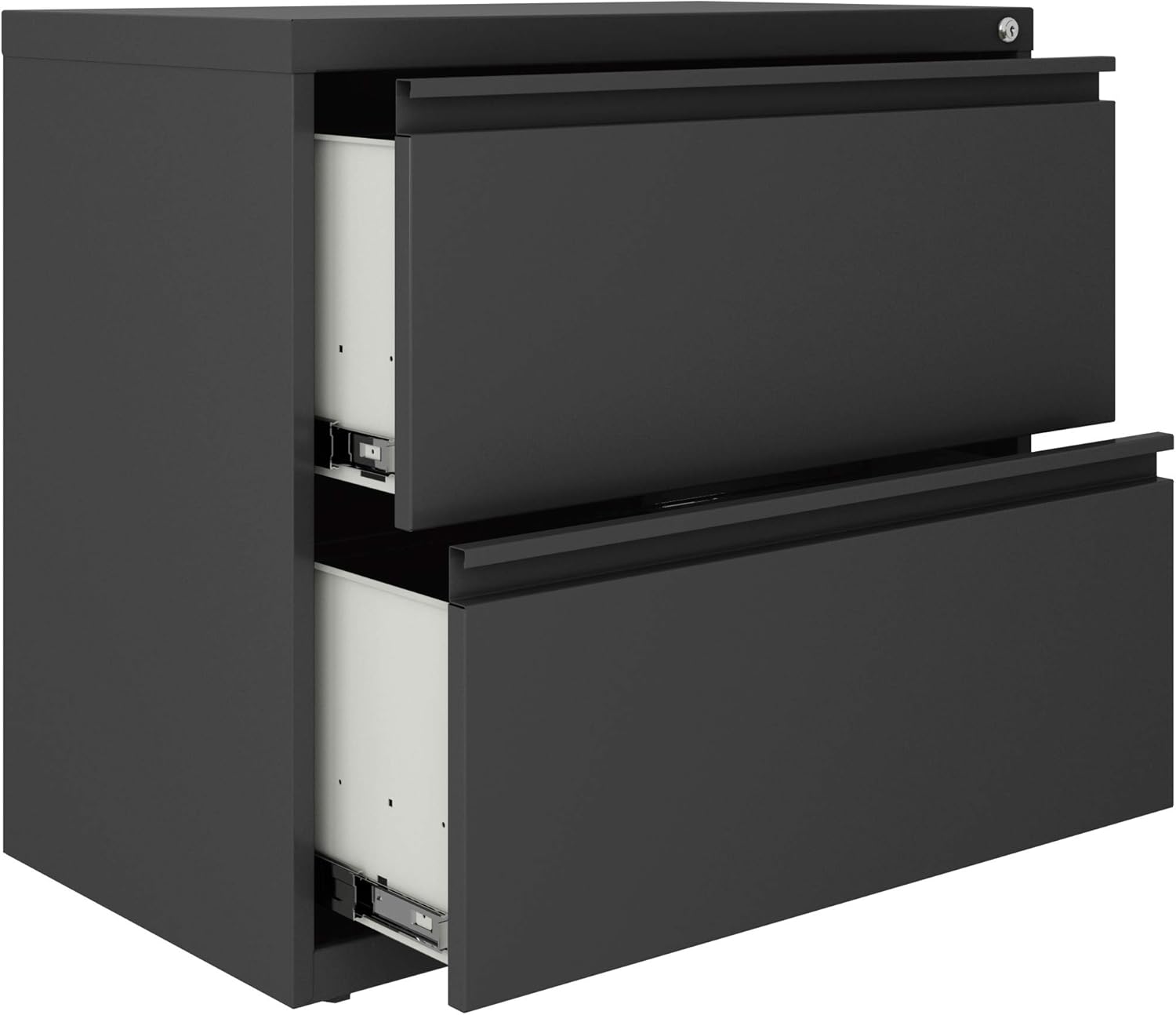 30 Inch Wide 2 Drawer 101 Home or Office Lateral File Cabinet, Charcoal